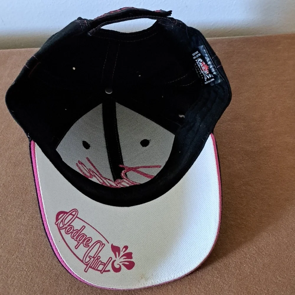 Dodge Girl Pink Embroidered Hat Circa 1947 adjustable cap. - Picture 5 of 6